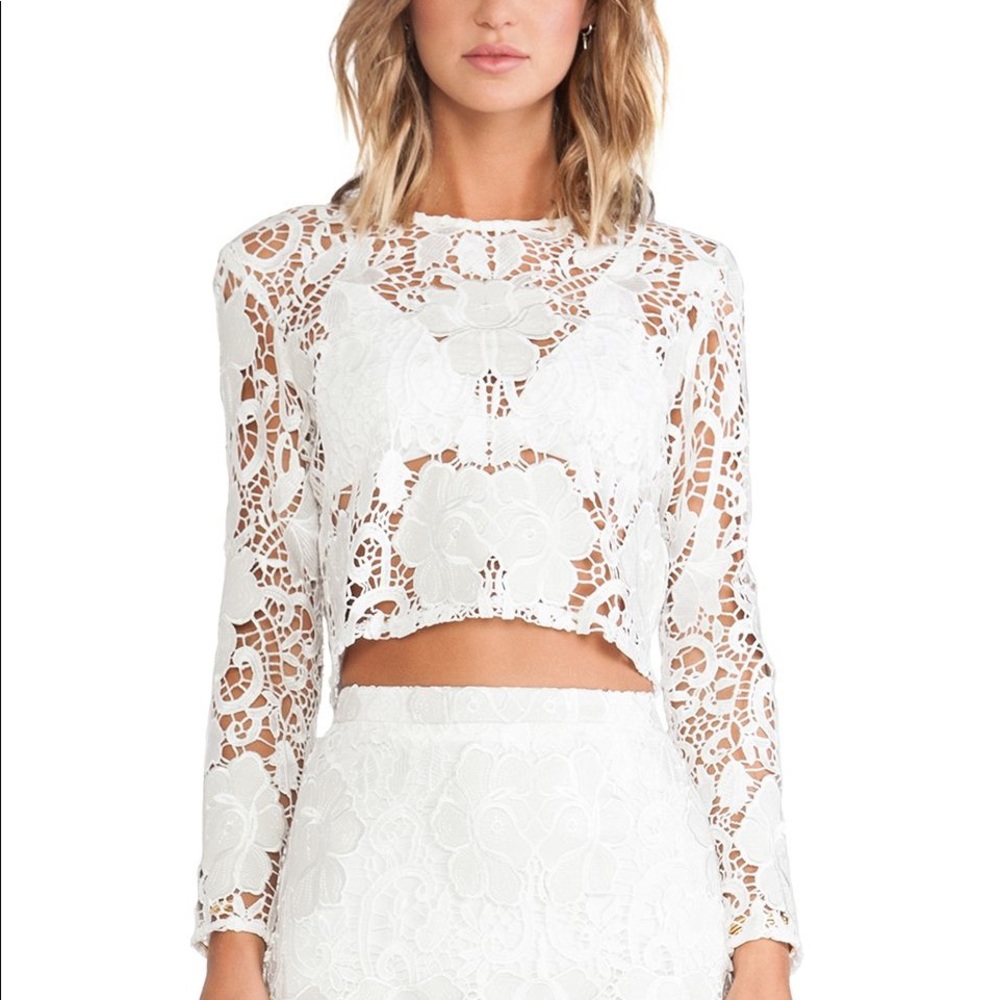 Alexis lace top - cropped